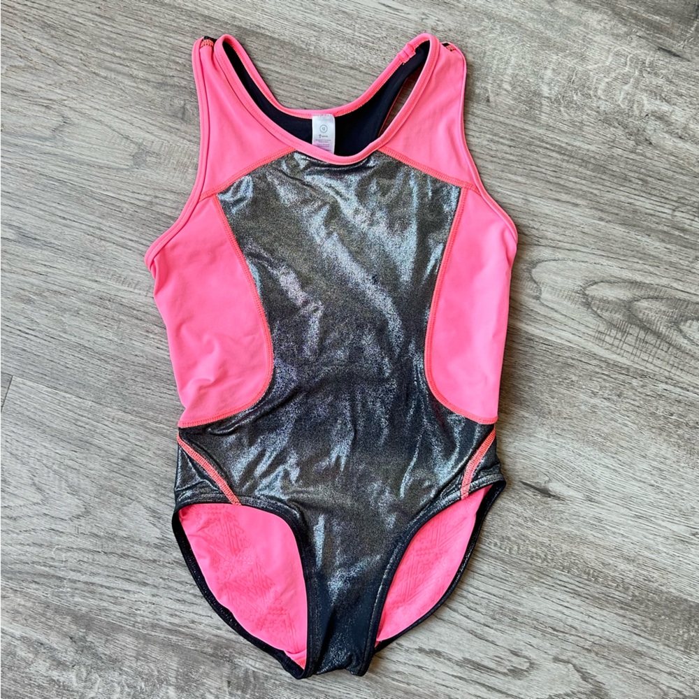 Ivivva Pink and Black Kids One Piece Bodysuit